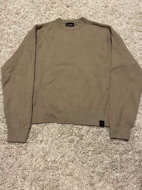 Pull&Bear Men's Tan Crewneck Sweater